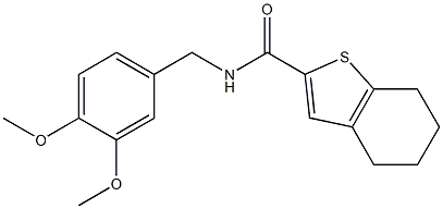 N-[(3,4-dimethoxyphenyl)methyl]-4,5,6,7-tetrahydro-1-benzothiophene-2-carboxamide Struktur