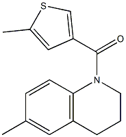 (6-methyl-3,4-dihydro-2H-quinolin-1-yl)-(5-methylthiophen-3-yl)methanone Struktur