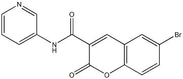 6-bromo-2-oxo-N-pyridin-3-ylchromene-3-carboxamide Struktur