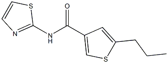 5-propyl-N-(1,3-thiazol-2-yl)thiophene-3-carboxamide Struktur