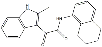 2-(2-methyl-1H-indol-3-yl)-2-oxo-N-(5,6,7,8-tetrahydronaphthalen-1-yl)acetamide Struktur