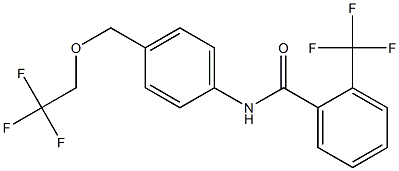 N-[4-(2,2,2-trifluoroethoxymethyl)phenyl]-2-(trifluoromethyl)benzamide Struktur