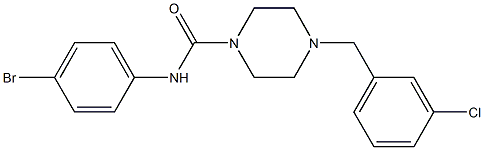 N-(4-bromophenyl)-4-[(3-chlorophenyl)methyl]piperazine-1-carboxamide Struktur