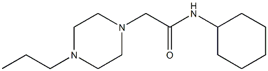 N-cyclohexyl-2-(4-propylpiperazin-1-yl)acetamide Struktur