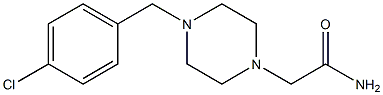 2-[4-[(4-chlorophenyl)methyl]piperazin-1-yl]acetamide Struktur