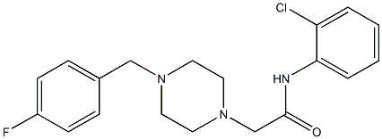 N-(2-chlorophenyl)-2-[4-[(4-fluorophenyl)methyl]piperazin-1-yl]acetamide Struktur