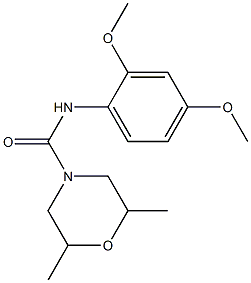 N-(2,4-dimethoxyphenyl)-2,6-dimethylmorpholine-4-carboxamide Struktur