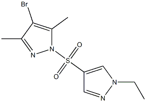 4-bromo-1-(1-ethylpyrazol-4-yl)sulfonyl-3,5-dimethylpyrazole Struktur