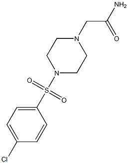 2-[4-(4-chlorophenyl)sulfonylpiperazin-1-yl]acetamide Struktur