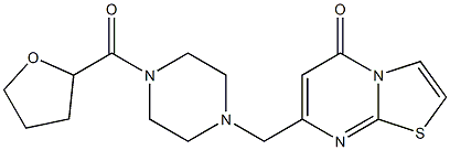 7-[[4-(oxolane-2-carbonyl)piperazin-1-yl]methyl]-[1,3]thiazolo[3,2-a]pyrimidin-5-one Struktur