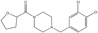 [4-[(3,4-dichlorophenyl)methyl]piperazin-1-yl]-(oxolan-2-yl)methanone Struktur