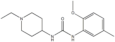 1-(1-ethylpiperidin-4-yl)-3-(2-methoxy-5-methylphenyl)urea Struktur