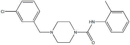 4-[(3-chlorophenyl)methyl]-N-(2-methylphenyl)piperazine-1-carboxamide Struktur