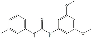 1-(3,5-dimethoxyphenyl)-3-(3-methylphenyl)urea Struktur