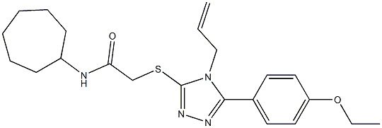 N-cycloheptyl-2-[[5-(4-ethoxyphenyl)-4-prop-2-enyl-1,2,4-triazol-3-yl]sulfanyl]acetamide Struktur