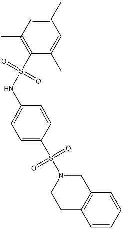 N-[4-(3,4-dihydro-1H-isoquinolin-2-ylsulfonyl)phenyl]-2,4,6-trimethylbenzenesulfonamide Struktur