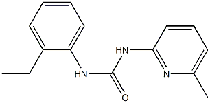 1-(2-ethylphenyl)-3-(6-methylpyridin-2-yl)urea Struktur