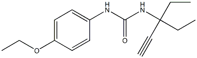 1-(4-ethoxyphenyl)-3-(3-ethylpent-1-yn-3-yl)urea Struktur