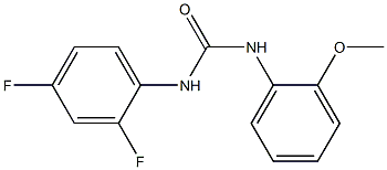 1-(2,4-difluorophenyl)-3-(2-methoxyphenyl)urea Struktur