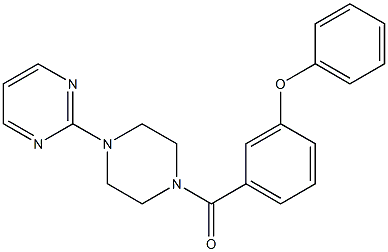 (3-phenoxyphenyl)-(4-pyrimidin-2-ylpiperazin-1-yl)methanone Struktur