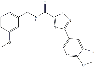 3-(1,3-benzodioxol-5-yl)-N-[(3-methoxyphenyl)methyl]-1,2,4-oxadiazole-5-carboxamide Struktur