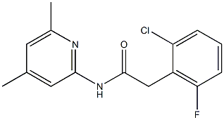 2-(2-chloro-6-fluorophenyl)-N-(4,6-dimethylpyridin-2-yl)acetamide Structure