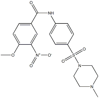 4-methoxy-N-[4-(4-methylpiperazin-1-yl)sulfonylphenyl]-3-nitrobenzamide Struktur