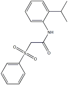 2-(benzenesulfonyl)-N-(2-propan-2-ylphenyl)acetamide Struktur