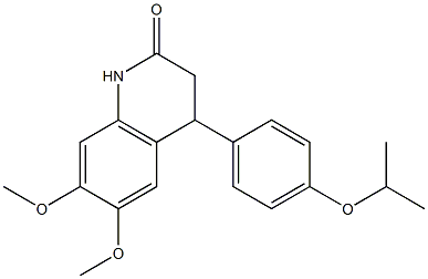 6,7-dimethoxy-4-(4-propan-2-yloxyphenyl)-3,4-dihydro-1H-quinolin-2-one Struktur