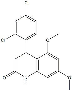 4-(2,4-dichlorophenyl)-5,7-dimethoxy-3,4-dihydro-1H-quinolin-2-one Struktur