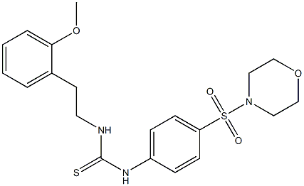 1-[2-(2-methoxyphenyl)ethyl]-3-(4-morpholin-4-ylsulfonylphenyl)thiourea Struktur