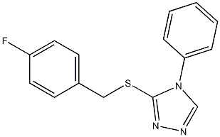 3-[(4-fluorophenyl)methylsulfanyl]-4-phenyl-1,2,4-triazole Struktur