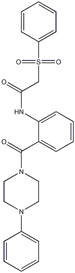 2-(benzenesulfonyl)-N-[2-(4-phenylpiperazine-1-carbonyl)phenyl]acetamide Struktur