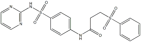 3-(benzenesulfonyl)-N-[4-(pyrimidin-2-ylsulfamoyl)phenyl]propanamide Struktur