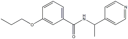 3-propoxy-N-(1-pyridin-4-ylethyl)benzamide Struktur