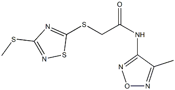 N-(4-methyl-1,2,5-oxadiazol-3-yl)-2-[(3-methylsulfanyl-1,2,4-thiadiazol-5-yl)sulfanyl]acetamide Struktur