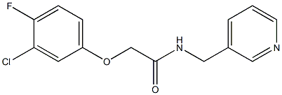 2-(3-chloro-4-fluorophenoxy)-N-(pyridin-3-ylmethyl)acetamide Struktur