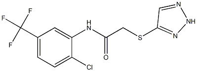 N-[2-chloro-5-(trifluoromethyl)phenyl]-2-(2H-triazol-4-ylsulfanyl)acetamide Struktur