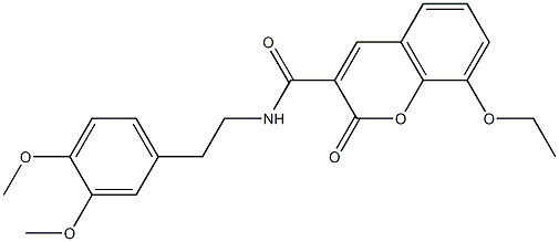 N-[2-(3,4-dimethoxyphenyl)ethyl]-8-ethoxy-2-oxochromene-3-carboxamide Struktur