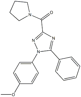 [1-(4-methoxyphenyl)-5-phenyl-1,2,4-triazol-3-yl]-pyrrolidin-1-ylmethanone Struktur