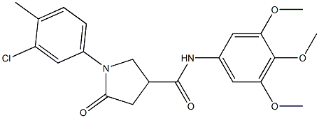 1-(3-chloro-4-methylphenyl)-5-oxo-N-(3,4,5-trimethoxyphenyl)pyrrolidine-3-carboxamide Struktur