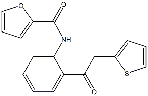 N-[2-(2-thiophen-2-ylacetyl)phenyl]furan-2-carboxamide Struktur