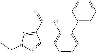 1-ethyl-N-(2-phenylphenyl)pyrazole-3-carboxamide Struktur