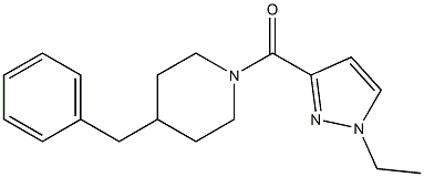 (4-benzylpiperidin-1-yl)-(1-ethylpyrazol-3-yl)methanone Struktur