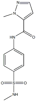 2-methyl-N-[4-(methylsulfamoyl)phenyl]pyrazole-3-carboxamide Struktur