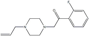 2-(2-fluorophenyl)-1-(4-prop-2-enylpiperazin-1-yl)ethanone Struktur