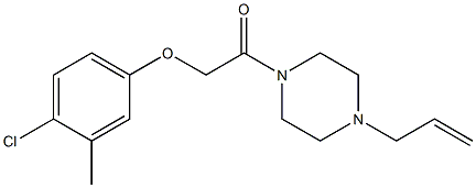 2-(4-chloro-3-methylphenoxy)-1-(4-prop-2-enylpiperazin-1-yl)ethanone Struktur