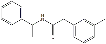 2-(3-methylphenyl)-N-(1-phenylethyl)acetamide Struktur