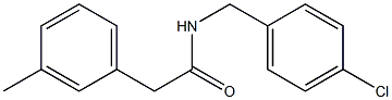 N-[(4-chlorophenyl)methyl]-2-(3-methylphenyl)acetamide Struktur