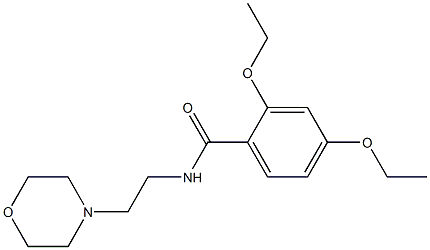 2,4-diethoxy-N-(2-morpholin-4-ylethyl)benzamide Struktur